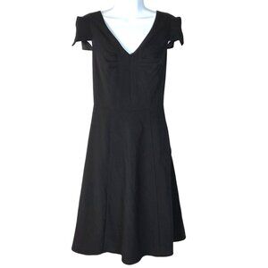 Worthington Womens Black Crepe A-Line Dress Size 12 LBD NWT
